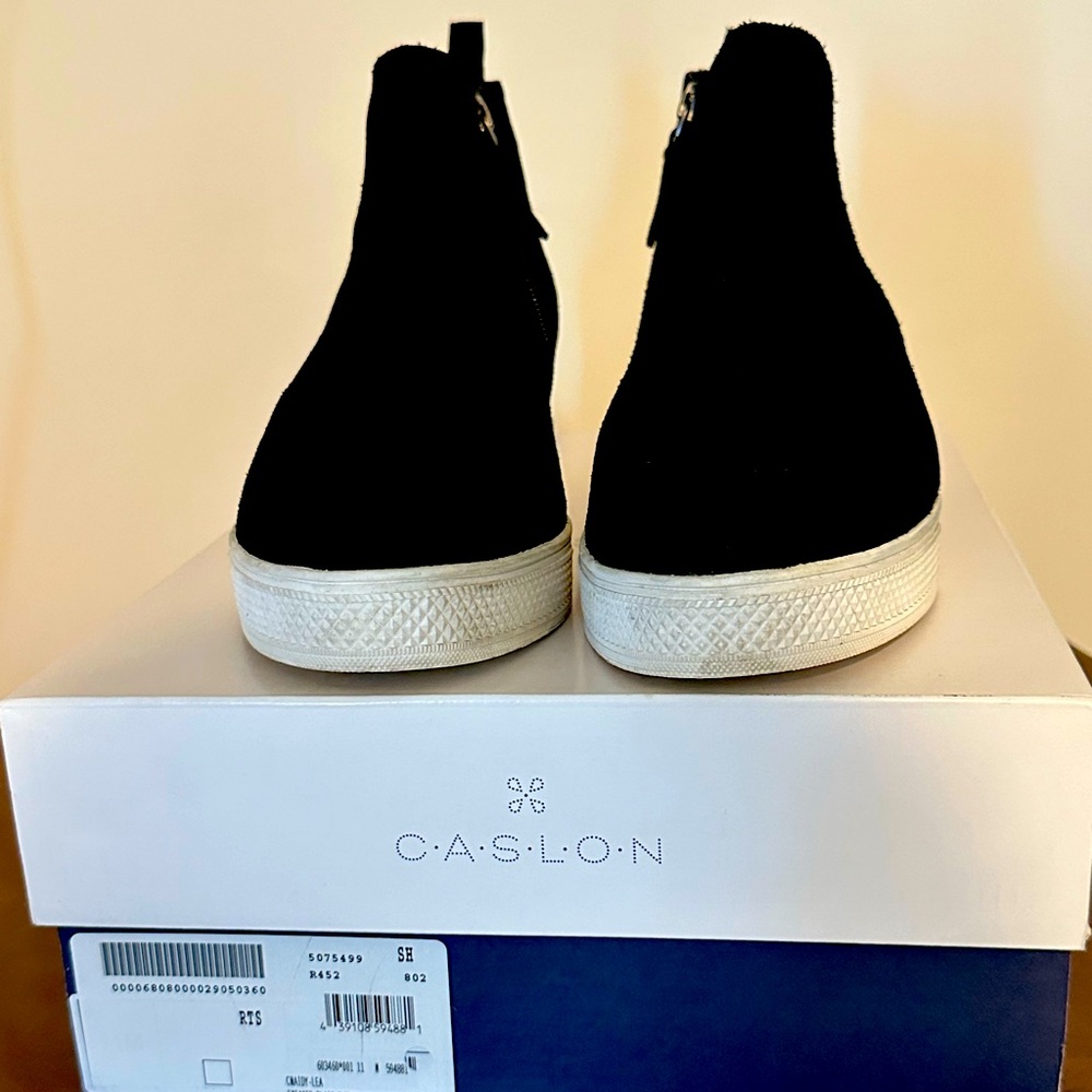 Caslon Black Aidy water resistant wedge sneakers with box.